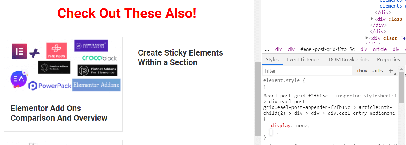 Change CSS of Elements by Using the Inspect Tool