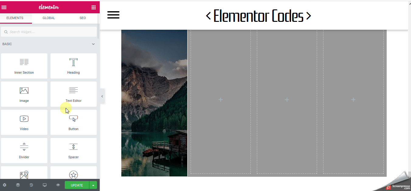 Premium Elementor Awesome Section Background Image Changes on Column Hover