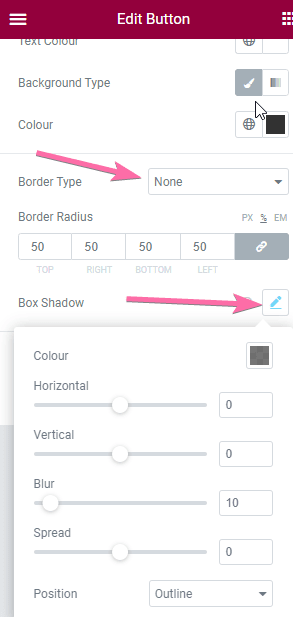 How to add shadows to buttons in Elementor