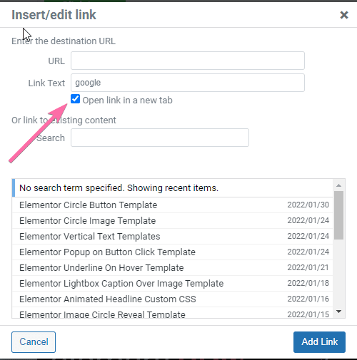 How To Create Links That Open In A New Tab In Elementor 1