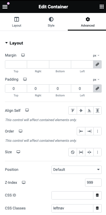 Create a Vertical Icons Sticky Menu with Elementor 2