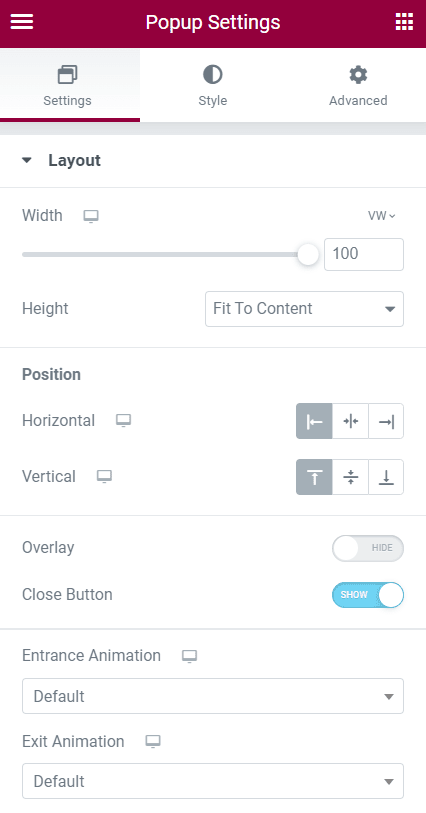Elementor Popup Easily Position Above The Header 2