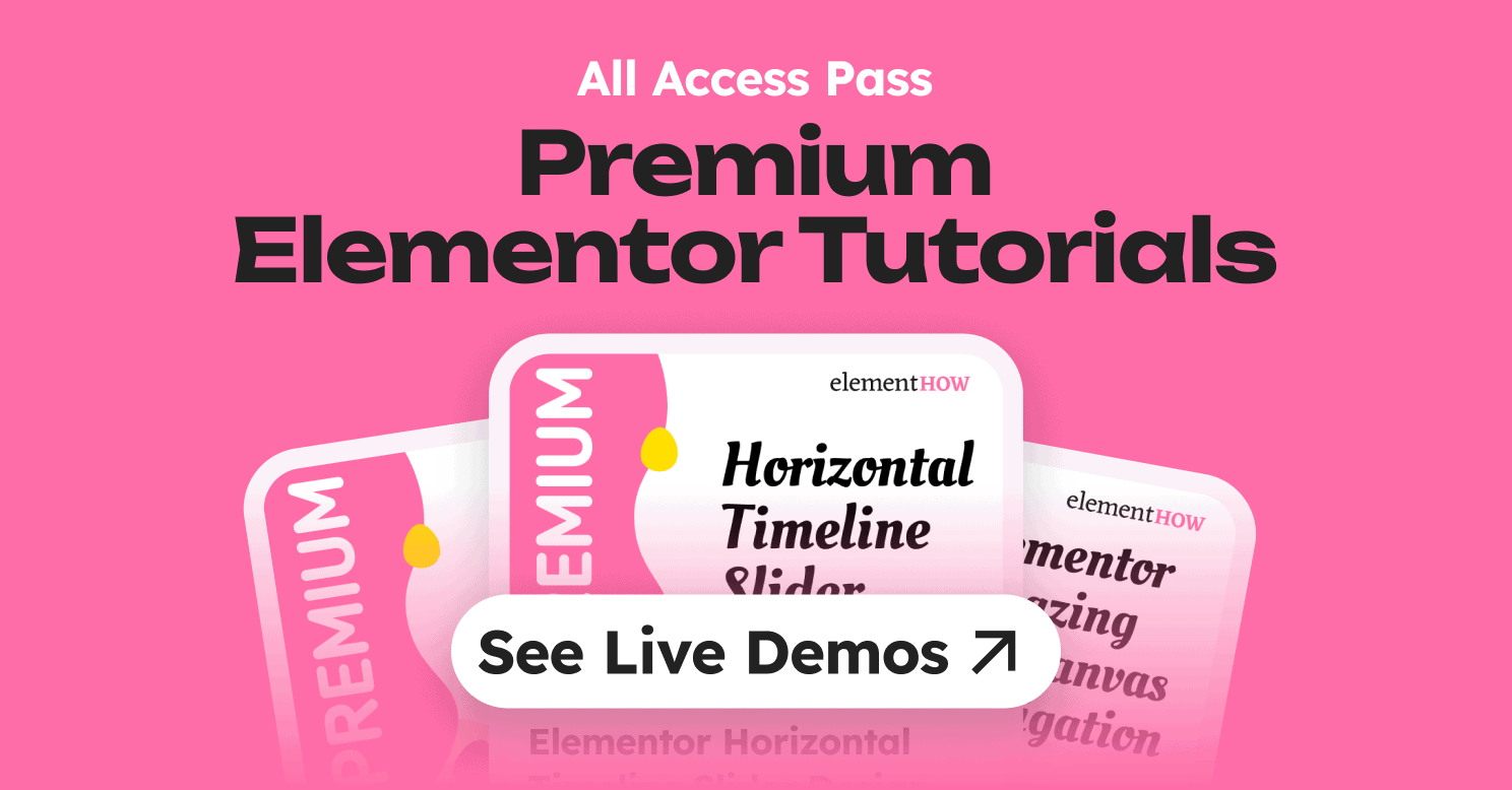 Elementor Full Screen Horizontal Scroll Containers