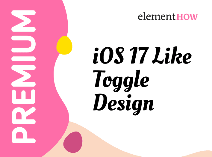 Elementor iOS 17 Landing Page Info Toggle Overlay Design